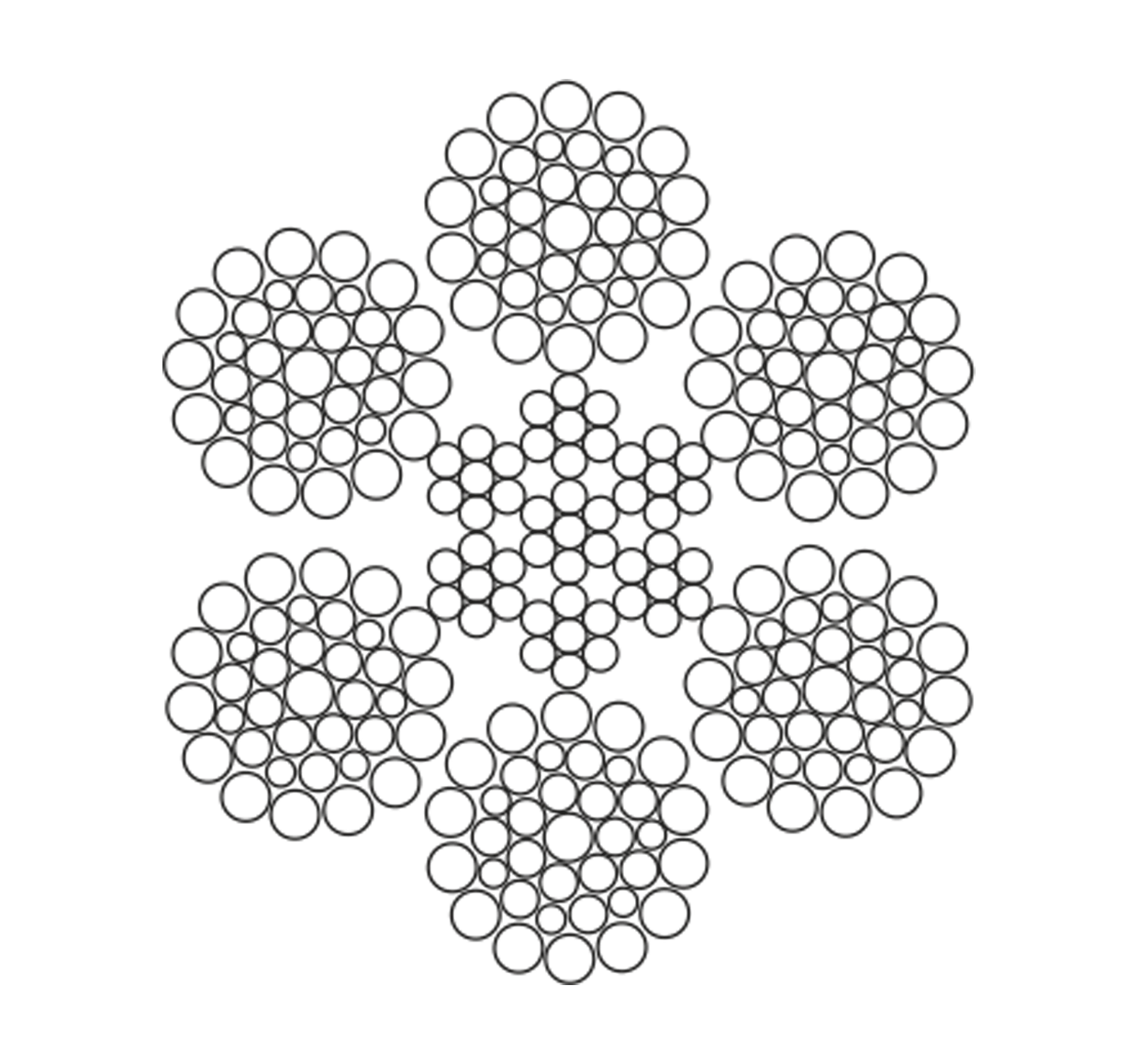 Канат двойной свивки типа ЛК-РО ГОСТ 7669-80